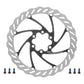 Miles SS3 Bicycle Disc Brake Rotor, with bolts - 160mm, 180mm, 203mm